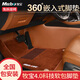 牧寶汽車腳墊新款360航空軟包雙層專車定制全包圍全覆蓋腳墊免費(fèi)安裝 純色款-蘭博棕五座車