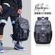安踏 雙肩背包新款湯普森KT休閑運動背包學生大容量書包旅游包 印花黑色992351151R-1 20-35升