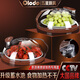 歐樂多（Olodo）微波爐加熱蓋子防濺微波爐罩防油透明熱菜罩子剩飯剩菜罩防塵罩 琥珀棕大號導流槽+注水槽款