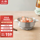 北鼎（Buydeem）養(yǎng)生壺配件燉盅收納架玻璃燉盅套件茶藍(lán)冰芯降溫速食不銹鋼蒸籠 A206養(yǎng)生壺蒸籠-白/黑(拍下備注顏色)