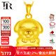 FR黃金吊墜生肖狗足金萌狗3D硬金狗寶寶吊墜男女原創(chuàng)款配送銀項(xiàng)鏈 微笑萌主約1.5-1.7g +送銀項(xiàng)鏈