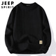 JEEP SPIRIT吉普毛衣男外套男裝冬季針織衫男士打底衫保暖線(xiàn)衣服 黑色 XL