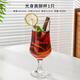 京樂玻璃杯女可愛高顏值紅酒杯浮雕高腳杯家用飲料果汁杯輕奢喝酒杯子 光身高腳杯 400ml 1只