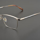 BEATRIZ JARDINHA日本手工超輕全框純鈦眼鏡架商務(wù)方框大臉男配近視防藍光眼鏡框架 金色 單鏡框(含裝飾鏡片 可線(xiàn)下配鏡)