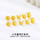 鑫誠盛黃金小兔子耳釘999足金達摩KT貓耳環(huán)卡通蝴蝶結小花兔耳飾送女友 【1只價(jià)】達摩調皮兔耳釘約0.6g