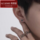韓萊緹（HANLAITI）2023新款925銀針男耳釘韓版小眾感男耳扣耳環(huán)個性百搭男款耳 A110黑色十字架