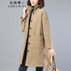 衣典零一（LEDIALYI）棉服女中長(cháng)款2023冬季女裝新款中年小個(gè)子棉衣棉襖加厚燈芯絨外套 米色 XL