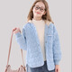 Hello Kitty玉桂狗女童外套秋冬2025新款洋氣兒童羽絨棉服大童外出服連帽保暖 霧藍(lán)色 150