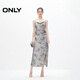 ONLY夏季設計感開(kāi)叉長(cháng)款修身吊帶連衣裙女|124261019 H19 浸染印花 M (165) 84A
