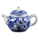盛天下青花瓷茶壺景德鎮陶瓷泡茶壺功夫茶具老陶泥仿古中式單壺開(kāi)片可養