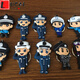 LUCALY情侶卡警鑰匙扣橡膠/小警鑰匙扣卡通掛件安全宣傳活動(dòng)小禮品可定 10個(gè)裝(款式可備注)