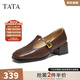 他她（TATA）2025秋商場(chǎng)同款時(shí)尚女氣質(zhì)瑪麗珍鞋新款UVD01CQ5 啡色 37
