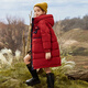 G.DUCKKIDS小黃鴨童裝兒童羽絨服中長(cháng)款 23新款男孩中大童冬季加厚女大童羽 酒紅色 140 cm