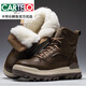 卡帝樂(lè )鱷魚(yú)（CARTELO）男鞋男士雪地靴皮毛一體東北羊毛加厚保暖防水防滑真皮冬季棉鞋男 咖啡駝 2237加厚羊毛款 41 標準運動(dòng)鞋碼數