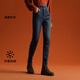 森馬（Semir）森柔牛仔|牛仔褲女修身加絨長褲2024新款冬季保暖小腳褲顯瘦 牛仔深黃泥染80332 28