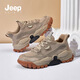 JEEP SPIRIT吉普男鞋2025秋冬季新款休閑運動(dòng)老爹鞋子男士棉鞋加絨雪地靴男 沙色【主圖夏季款】0022-1 43