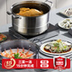 好廚夫（HOCUF）304不銹鋼三層蒸鍋 家用復底加厚高蓋大容量蒸籠蒸屜燉雞湯煮湯鍋 全304不銹鋼蒸鍋 3層 28cm