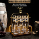 Luxury Flowers輕奢白酒杯套裝家用高檔白酒二兩分酒器小酒杯一口杯家庭高端酒具 金箔分酒器6壺6杯+鹿頭杯架