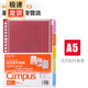 國譽(yù)KOKUYO活頁(yè)本配件 活頁(yè)資料冊袋 拉邊袋 活頁(yè)便簽 五色索引分類(lèi)A5/B5 活頁(yè)配件套裝A5