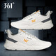 361°男鞋運動(dòng)鞋男夏季網(wǎng)面透氣男士輕便時(shí)尚休閑耐磨減震學(xué)生跑步鞋男 羽毛白/隱形灰 41