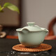 易信 汝窯茶壺天青手抓蓋碗陶瓷汝瓷開片防燙手抓壺手工泡茶壺功夫茶具配件 環(huán)青壺
