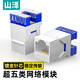 山澤超五類(lèi)網(wǎng)絡(luò )模塊 CAT5e網(wǎng)線(xiàn)插座面板模塊 RJ45水晶頭母座電腦網(wǎng)線(xiàn)連接頭直通頭180度鍍金藍色