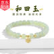 GRAMDA福牌和田玉手鏈女本命年閨蜜手串老婆生日七夕情人節(jié)禮物送女朋友 福牌手串（證書+玫瑰禮盒）