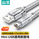 山澤USB2.0轉(zhuǎn)Mini 1.5米 USB數(shù)據(jù)連接線充電線 T型口移動(dòng)硬盤(pán)相機(jī)導(dǎo)航儀充電連接線UK-9002