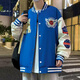 FOX.G夾克男春秋男士外套男款夏季棒球服男裝2025新款夏季女士情侶衣服 男女情侶款寬松夾克薄款寶藍(lán)色 M 【建議110斤內(nèi)】