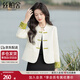 絲柏舍新中式外套2025秋裝新款女裝復(fù)古盤扣立領(lǐng)撞色拼接上衣