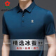 夢(mèng)特嬌特價(jià)桑蠶絲短袖t恤男夏季半袖中年翻領(lǐng)上衣爸爸裝polo衫男士 哈青 175/92A 推薦135-150穿