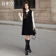 絲柏舍無(wú)袖連衣裙2025秋裝新款女裝小香風(fēng)顯瘦氣質(zhì)小個(gè)子打底裙子 黑色 L