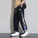 NEWERSISER美式潮牌休閑褲子男女款春秋季彈力寬松大碼衛褲青少年束腳長(cháng)褲男 573黑色（NE01） XL （推薦體重135-155斤）