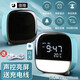 得力（deli）LCD電子鬧鐘學(xué)生多功能聲控亮屏感應夜燈宿舍床頭鐘 【琥珀綠】多功能萌寵電子鐘