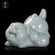 廷懷（TING·HUAI）汝州   原產(chǎn)地汝瓷  廷懷窯 卵青釉 小豬 茶寵擺件 禮盒裝 北宋官窯張公巷卵青福祿豬