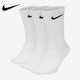 耐克（NIKE）襪子男襪女襪夏季新款透氣舒適三雙裝中筒襪籃球運動(dòng)襪 SX7676-100 M 39-42碼