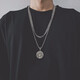 芹娜落落蹦迪嘻哈ins簡(jiǎn)約楓葉生命樹(shù)項(xiàng)鏈男女情侶潮人韓版?zhèn)€性百搭圓牌吊墜學(xué)生配飾掛 圓環(huán)楓葉生命樹(shù)