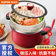 蘇泊爾（SUPOR）湯鍋微壓鍋燉鍋不粘鍋多功能燉煮煲湯抗菌雙耳燉鍋電磁爐燃氣通用 【微壓鍋+蒸屜+湯勺】 24cm