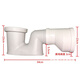 動(dòng)感車(chē)夫（DOMETRAVEL）蹲便器彎頭  隔臭彎頭75 110沉水彎存水彎PVC 平底存水彎 75變110偏心變徑+白色塑料存水