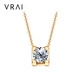 芮愛(ài)牛頭扣心圓鉆項鏈鉆石吊墜 明星同款 18K金美國培育裸鉆鉆石珠寶 甄選D-G色 18K黃色 現貨 70分