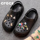 卡駱馳（crocs）洞洞鞋女鞋  夏季新款厚底泡芙Clog運動拖鞋輕便舒適涼鞋時尚拖鞋 經典泡芙Clog/黑色/建議拍小一碼 38 M5W7(37-38/230mm)
