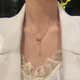 束芬小蠻腰項(xiàng)鏈女玫瑰金圓環(huán)氣質(zhì)羅馬數(shù)字圈圈鎖骨鏈韓系時尚精致頸鏈 羅馬圈圈項(xiàng)鏈L0490
