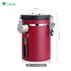 L-BEANS不銹鋼密封罐咖啡儲物罐茶葉咖啡豆罐干果保鮮罐奶粉單項排氣閥 升級版新款大號磨砂紅