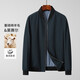 LOZIO【100%綿羊毛&店鋪同款】舒適秋季男裝商務(wù)休閑棒球領(lǐng)茄克外套 墨綠色 XL (52)