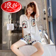 浪莎（LangSha）真絲睡衣女夏季短袖薄款韓版性感卡通ins學(xué)生絲綢家居服套裝女 F1#白雪公主_[短袖短褲] XL_碼[建議110-125斤]