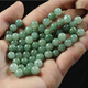PURE GIRL 翡翠a貨散珠玉珠子DIY 手串珠 手鏈項鏈冰種油青豆綠圓珠配珠 8mm單珠精選