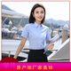 媚哥（Meige） 短袖襯衫女職業(yè)裝白色正裝襯衣工作服通勤百搭酒店銀行4s店工裝 短袖淺藍高品質(zhì)【修身碼】 XL 碼（修身碼約105 -114斤穿）