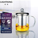 明尊（LIGHTKING）手工吹制飄逸杯泡茶壺花茶杯304不銹鋼過濾茶壺辦公室家用大容量 L-01（350ml）