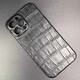 魔巖（MOYAN）【手工定制】蘋果16pro手機(jī)殼真鱷魚皮全包iPhone16promax保護(hù)套防摔高端輕奢保護(hù)殼商務(wù)男女 【尊貴黑】天然鱷魚皮 蘋果16promax