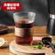 全適掛耳咖啡杯高硼硅玻璃杯茶杯防燙豎紋水杯拿鐵杯濃縮杯風(fēng)琴杯水杯
